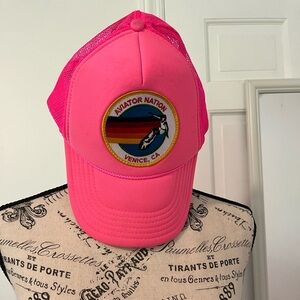 Aviator nation pink logo hat